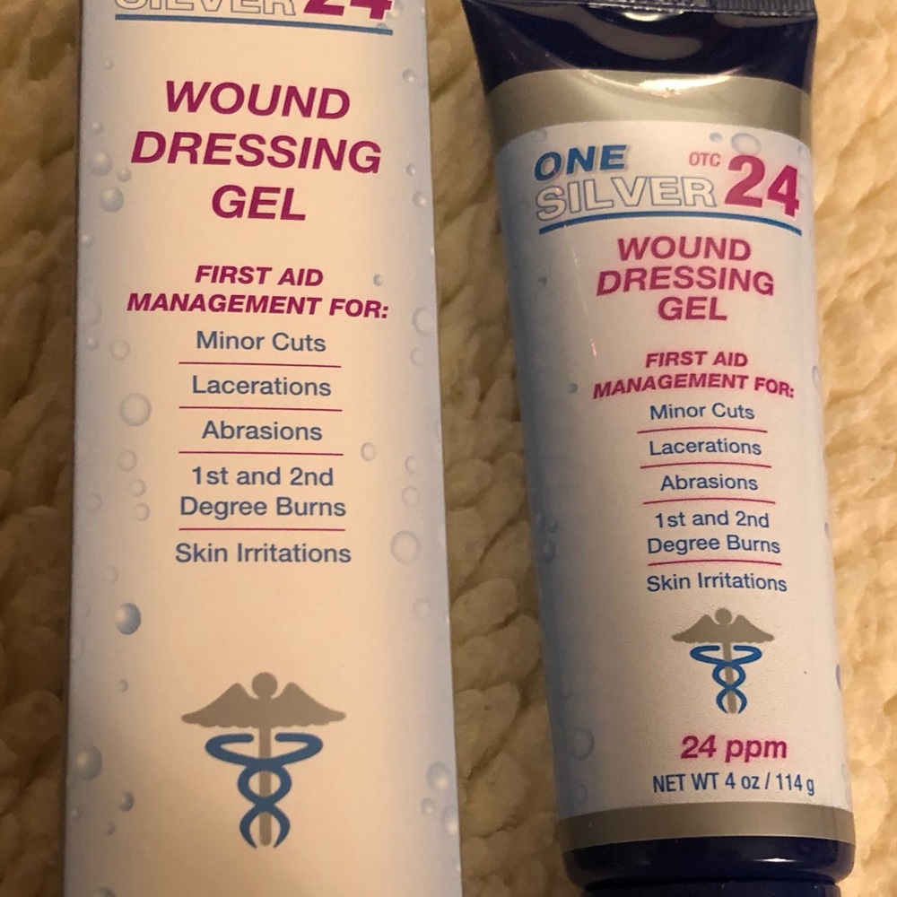 COPY - NWT ONE SILVER OTC 24 WOUND DRESSING GEL FIRST AID MANAGEMENT 24ppm NET …